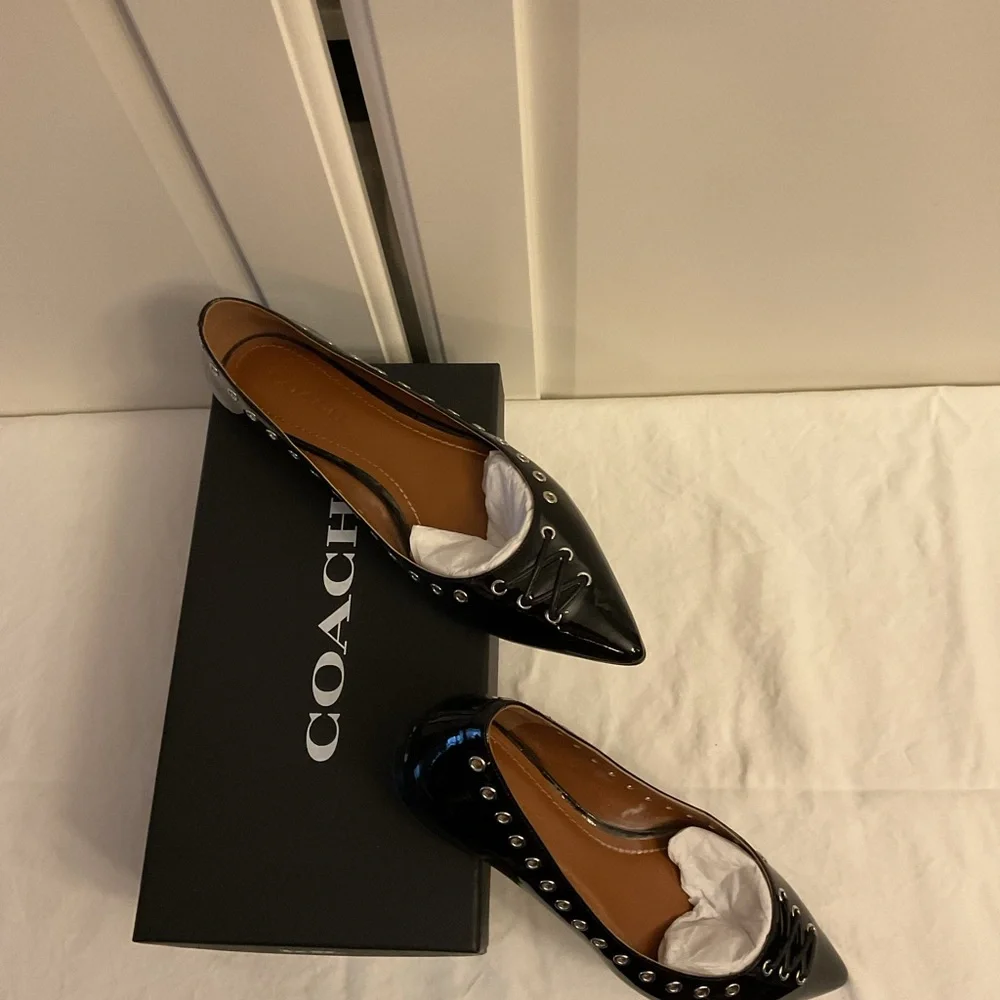 Coach Black Patent Leather Heels - Picture 2 of 2